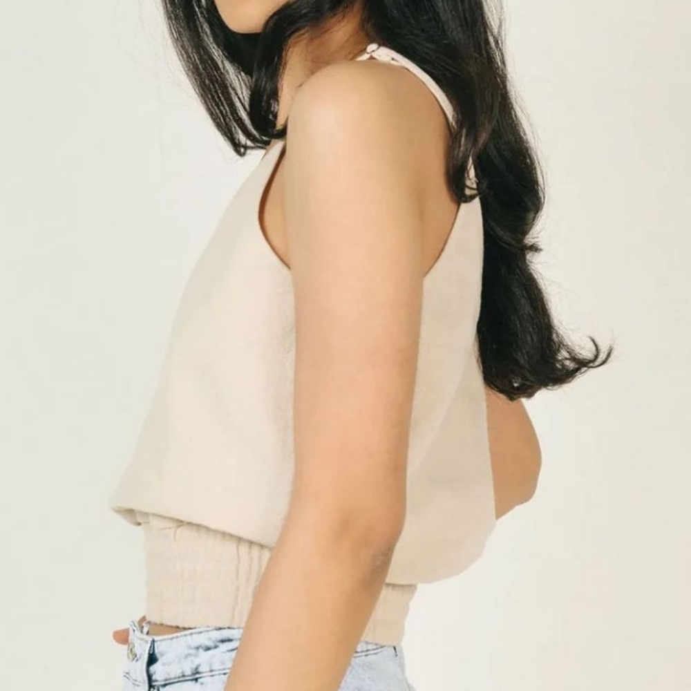 Jackson Rowe Neutral Cream Cropped Tank